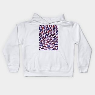 Watercolor brush strokes burst - purple autumn Kids Hoodie